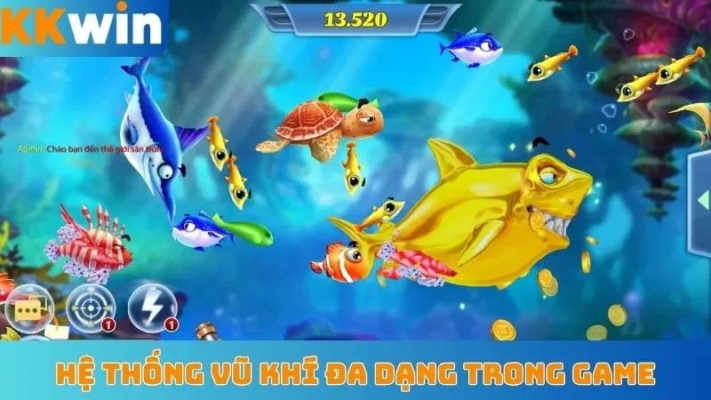 Hệ thống vũ khí đa dạng trong game